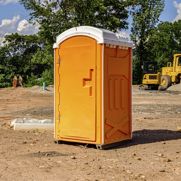 how often are the portable restrooms cleaned and serviced during a rental period in Clear Creek West Virginia